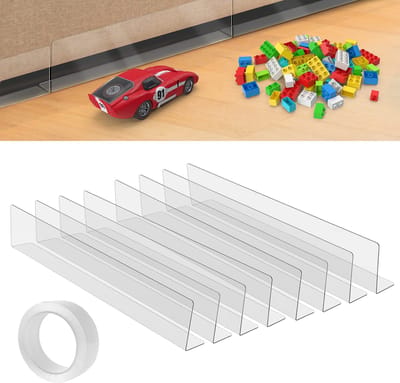 Dailygoods- Meubel Blocker 8 Pak - Doorzichtige Speelgoed Blockers - Zelfklevende Plakband - Vloerbeschermer voor Bed - Onder-Meubilair Blokkers - Voorkomt Vuil en Rotzooi - Ondermeubelbeschermer