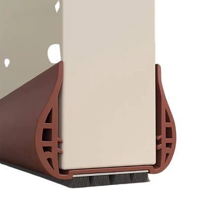 Nivard Tochtstrip - Tochthond - Windstopper - Deurborstel - Tochtband - Tochtstopper - Tochtkussen - Kussen Voor Deur - Draft Stopper - Bruin