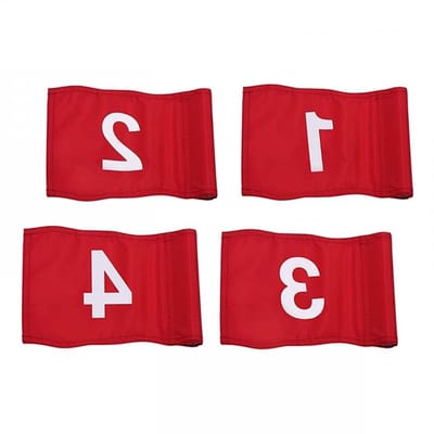 Golfvlaggen Set - Mini Vlaggen - Golf Training - Waterdicht Nylon - 4 Stuks - Rood