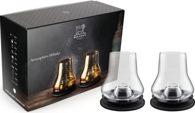 Peugeot Atmosphère - Whiskey Geschenkset - 2 Whiskyglazen - Met koelbasis