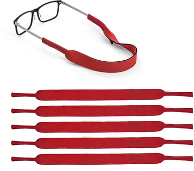 5-stuks Brillenband - Brillenstrip - Antislip brillenkoord - Sportbrilbevestiging - Dagbrilbevestiging - Zonnebrillenband - Brillenhouder - Rekbaar - Geschikt voor sport, spel, buiten, werk - Rood