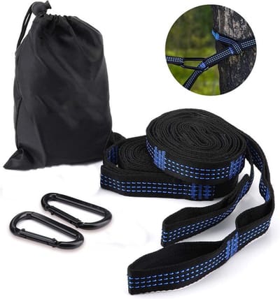 iBright Complete Bevestigingsset Hangmat - Verstelbaar - Karabijnhaken & Ophangbanden – 500 KG - Met opbergzak