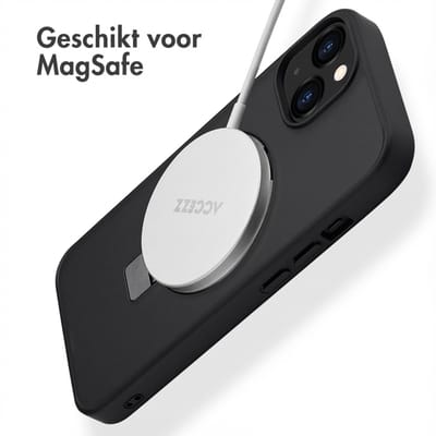 Accezz Hoesje - Geschikt voor Apple iPhone 13 - Ring Stand Backcover geschikt voor MagSafe - Zwart