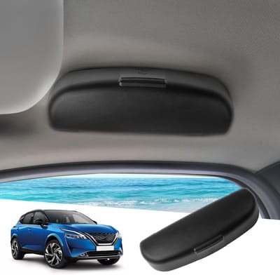 Sunglasses Holder en Opbergdoos voor Nissan Qashqai J12 e-Power en X-Trail T33 2023 2024 2025, Auto Accessoires, Zonnebril Houder en Organizer (Zwart)