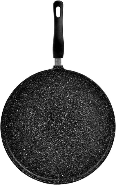 Crepe Pan - Pannenkoekenpan Koekenpan - Lekkere Pannenkoeken Maken - Anti-aanbaklaag - 32 cm - Zwart