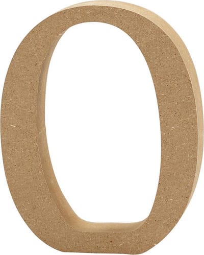 Letter, O, H: 13 cm, dikte 2 cm, 1 stuk