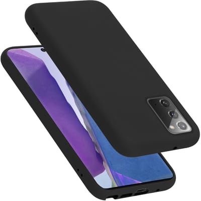 Cadorabo Hoesje geschikt voor Samsung Galaxy NOTE 20 in LIQUID ZWART - Beschermhoes gemaakt van flexibel TPU silicone Case Cover