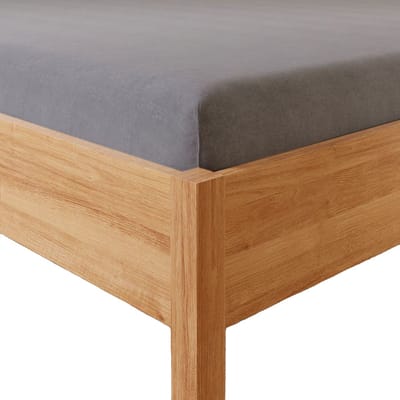 Jersey hoeslaken met elastiek 120x200 cm - Donkergrijs