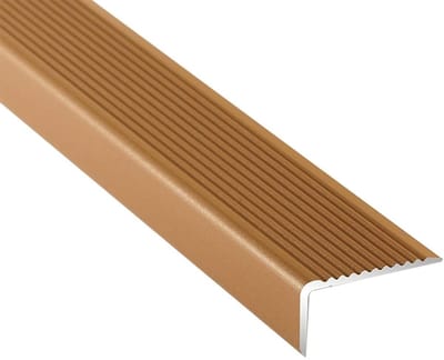 Traprandprofiel Antislip - Metalen Trapkant - Veilige Trappen - Verhoogt Wrijving - 100cm - Goud