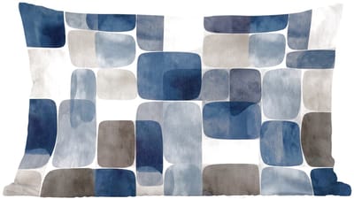 Sierkussens - Kussentjes Woonkamer - 60x40 cm - Patroon - Blauw - Vierkanten
