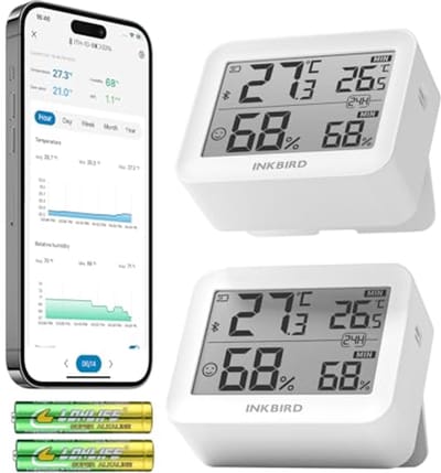Digitale Thermometer Hygrometer Set - Bluetooth Thermometer met App Controle, Hoge Precisie en Lange Batterijduur