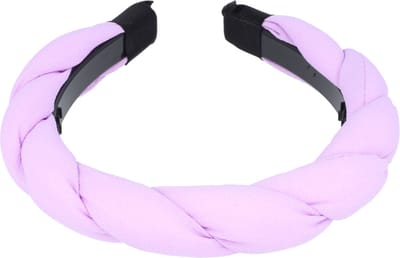 Haarsoires Haarband Diadeem 3cm – Dikke Gedraaide Stof – Paars - Comfortabel voor Dames & Meisjes - Universele Maat