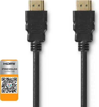 Premium High Speed ​​HDMI™-Kabel met Ethernet | HDMI™ Connector | HDMI™ Connector | 4K@60Hz | 18 Gbps | 3.00 m | Rond | PVC | Zwart | Blister