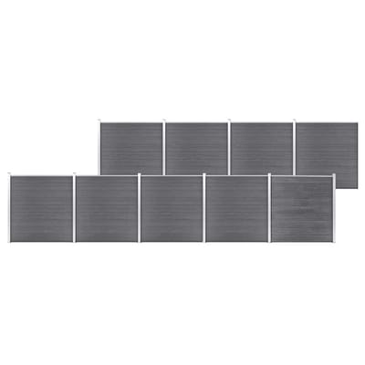 vidaXL - Schutting - 1564x186 - cm - HKC - grijs