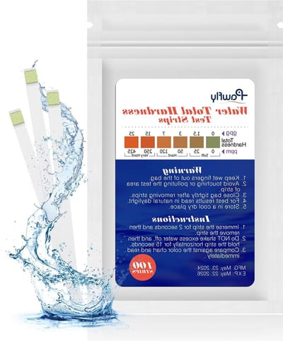 Hard Water Test Kit voor Drinkwater, Kraanwater, Fonteinen, Zwembaden en Spa's - 100 Stuks voor Calcium en Waterverzachters