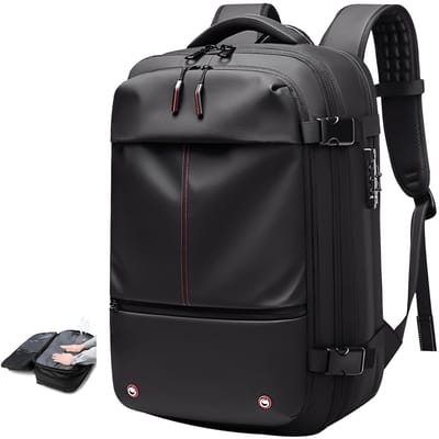 Dailygoods - Vacuümrugzak - Waterbestendig - Uitbreidbaar - 45 cm Grote Capaciteit - Anti-diefstal - Perfect voor Reizen - Inclusief Vacuümpomp