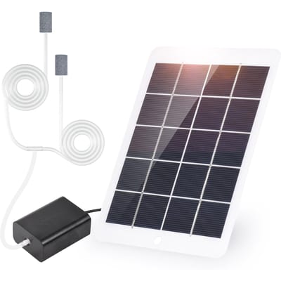 Kit de pompe à Air à oxygène à énergie solaire pour Aquarium, oxygénateur, aérateur d'oxygène, pompe à Air solaire noir