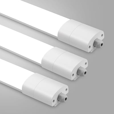 Oraymin 3x LED Batten 60cm IP66 - Lichtbalk 20W 2200LM 4000K Koppelbaar - Werkplaats Kelder Garage Opslag