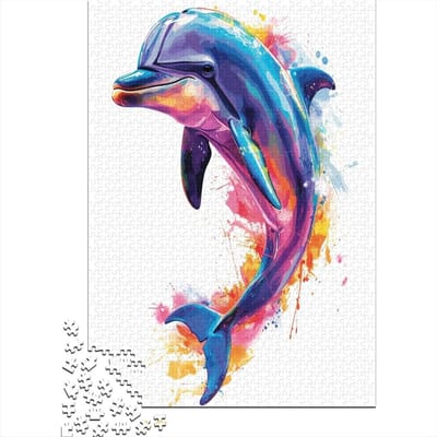Dolfijn Puzzel - Volwassen Puzzel - Ontspanning - Bonus Poster - 1000 Stukjes - Stijl 2