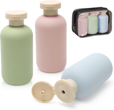 SnelShoppen - 3 Pack Refillable Squeeze Travel Bottles 200ml voor Shampoo, Hand Sanitizer, Gezichtsreiniger - Milieuvriendelijke HDPE Toilettas Flesje
