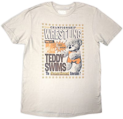Teddy Swims - Wrestling Heren T-shirt - S - Creme