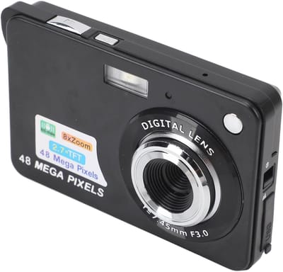 2.7 Inch TFT Screen Digital Camera, 48MP 4K 8x Zoom Anti-shake Digital Cameras Aiming and Shooting for Students, Auto Focus Car Face Beauty Multi Color Filter Pocket Camera
