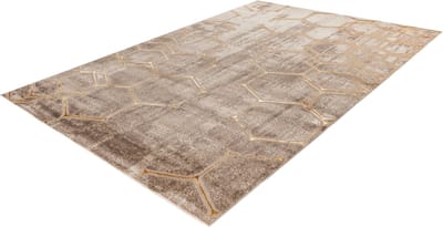 Marmaris Vloerkleed – Beige – Laagpolig met Klassiek Kaderdesign – 120x170 cm
