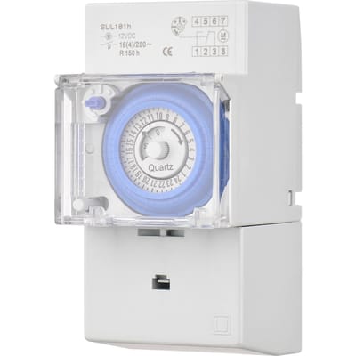 Mechanische 24-uurs timerschakelaar DC 12V 30 minuten interval 48 keer AAN/UIT Programmeerbaar SUL181h DC12V