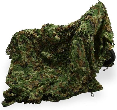 Rete Mimetica 15 x 7 m - Tela Rete Militare da Caccia Reti Mimetiche - Tessuto Oxford Camouflage - per Caccia Campeggio e Giocattolo per Bambini .