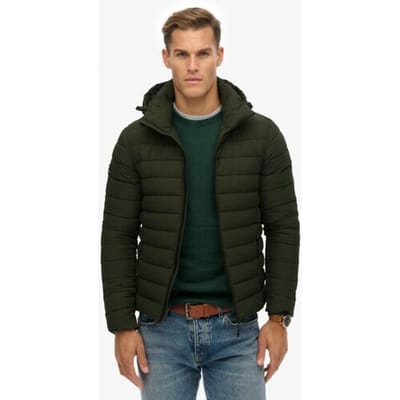 Superdry Fuji Jas Met Capuchon Khaki Grootte: S