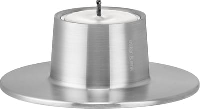 Ester & Erik | Outdoor Candle Holder Small Silver | Incl. Candle | Incl. Candle extinguishers | Luxury