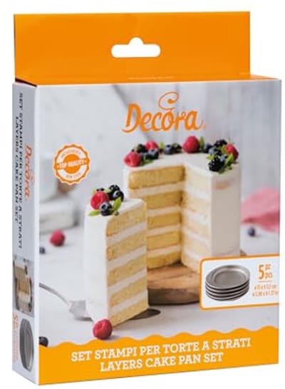 5-delige set ronde taartvormen Ø 15 x 3,5 cm voor heerlijke taarten