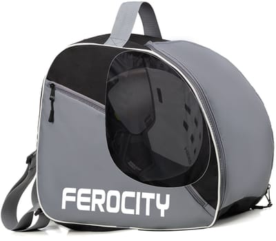 FEROCITY - Premium skischoentas - Skitas met uitneembaar meshvak - Kleur Grijs Zwart