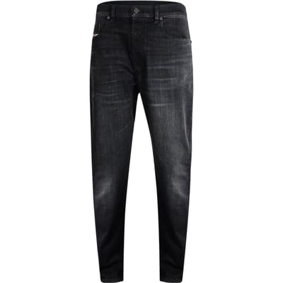 Diesel 1979 Sleeker Zwarte Vervaagde Denim Broek