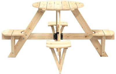 Picknicktafel - Kinderen - Tuintafel - Multifunctionele Picknick tafel - Speeltafel - Geschikt voor Buiten - Vurenhout