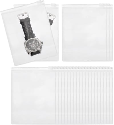 Dailygoods- Sieradentassen 25 Stuks - Doorzichtige Zakjes - PVC - Anti-Oxidatie - Klein - 6,3"x4,3" - Voor Oorbellen/Kettingen/Armbanden - Opbergzakjes