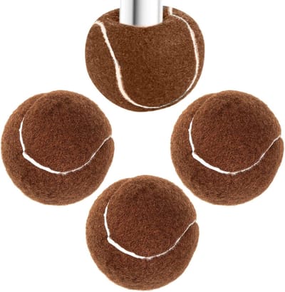 Stoel tennisballen - Meubelbeschermers - Vloer beschermen - Geluiddempend en antislip - 4 stuks - Bruin