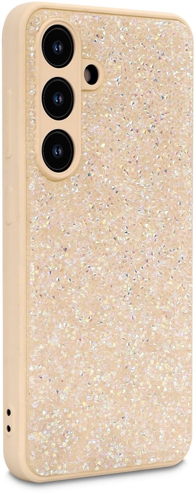 Hoesje Geschikt voor Samsung Galaxy A17 5G - Goud - Casemania Diamant Glitter Back Cover
