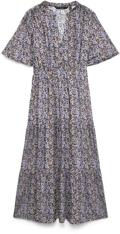 VERO MODA - VMEASY JOY S/S V-NECK 7/8 DRESS WVN - Dames - Maxi jurken