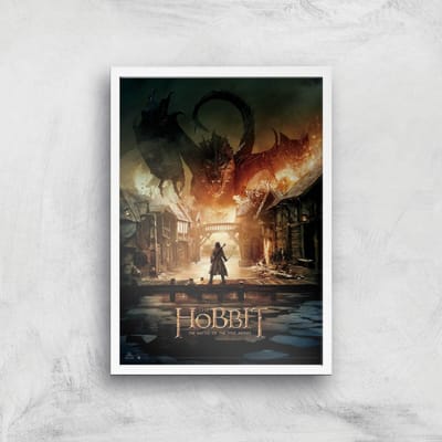 The Hobbit: Battle Of The Five Armies Giclee Art Print - A4 - White Frame