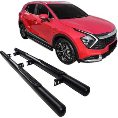 Zijsteptreden - JJ-AUTOMOTIVE - Kia Sportage 2022 - Zwart - 2 stuks - Bevestiging inbegrepen zwart