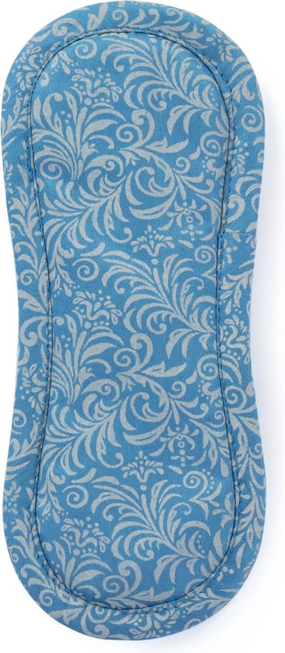 Bamboolik bio satijn katoen Wasbaar Maandverband - klittenbandsluiting - 3 stuks - Grijs Blauw - Absorberend - Comfortabel - Klittenband