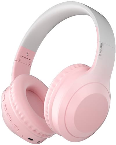 KINSI Draadloze Bluetooth Hoofdtelefoon met Macaron Kleuren - Stereo Surround Sound & Kristalhelder Geluid | Bedraad/Draadloos 2-in-1 | Noise Cancelling & Lange Batterijduur
