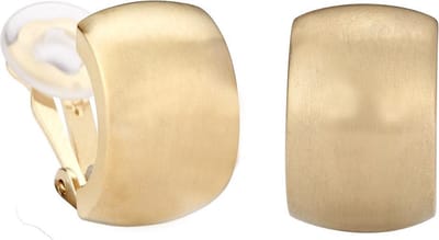 Traveller Clip Oorbellen - Oorclips Dames - Goudkleurig - Mat - Halve Oorringen - Verguld - 18x11 mm - 155849