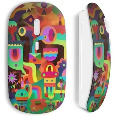 Souris Sans Fil Funny multicolor art