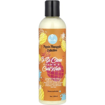 Curls, Popping Pineapple Collection, So So Clean, Vitamin C, Curl Wash, 236ml (8oz) orange