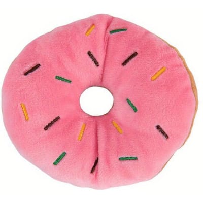 Soulager le stress Jouets à mâcher pour chiots Fournitures pour chiens soigneusement conçues Donuts doux pour chiens Jouets en peluche pour animaux de compagnie et soulager l'ennui Jouets pour chiens rose