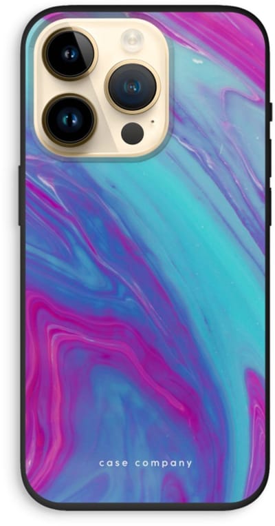 Case Company® - Hoesje geschikt voor iPhone 14 Pro hoesje - Zweverige regenboog - Biologisch Afbreekbaar Telefoonhoesje - Bescherming alle Kanten en Schermrand