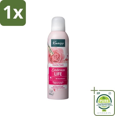 1 x Kneipp - Douche schuim - Embrace Life - Anti‑Aging verzorging - 200 ml - Douche Foam - Rozen - Hydratatie - Droge Huid - Vrouwelijke Geur