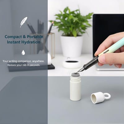 1020 Pièces Nettoyeur Humide pour Stylo Plume Lubrificateur d'Encre Arrête le Blocage de la Pointe Sèche Recharge l'Encre Pour Utilisation au Bureau et à l'École